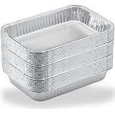 Matchwaves Drip Pans for Weber, Disposable Aluminum Foil Grease Trays for Weber Grills, Universal Replacement Liners for Weber Series, 8.6" x 6" - 20 Pcs
