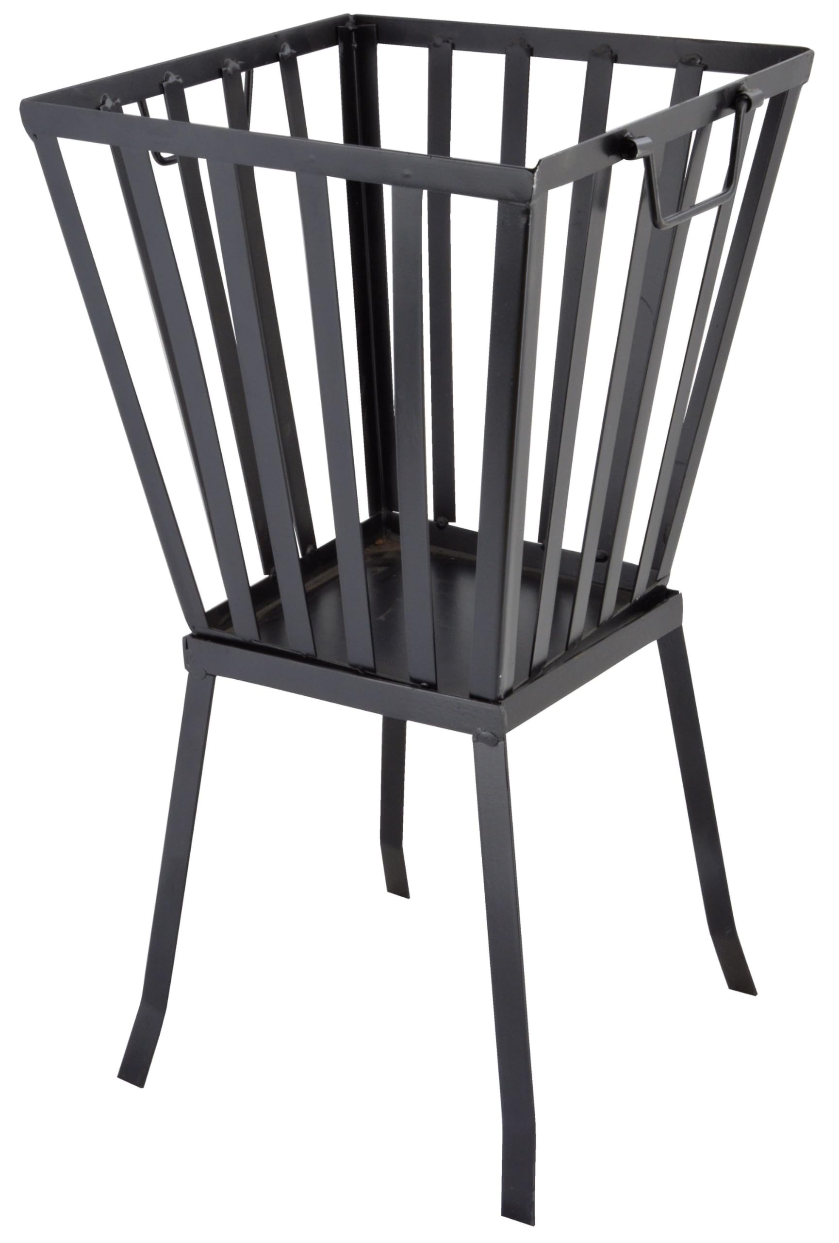 Fallen Fruits FF119 Square Fire Basket, Black