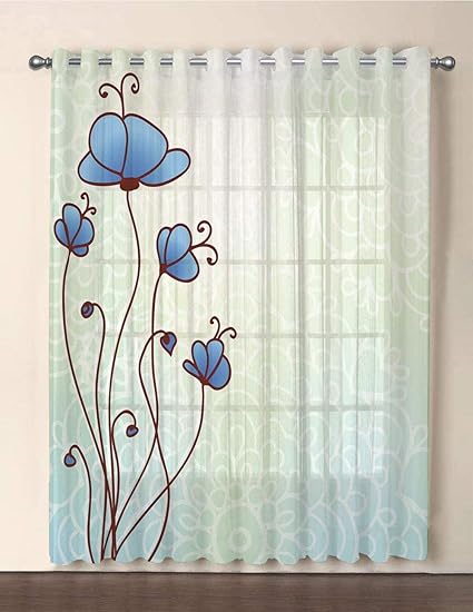 Amazon Com One Panel Extra Wide Sheer Voile Patio Door Curtain