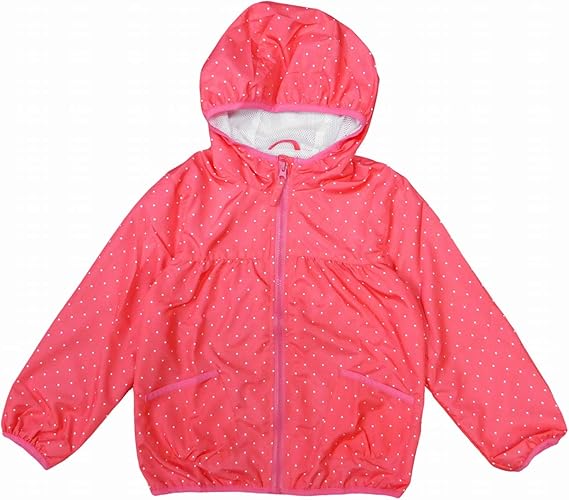 Amazon ウィンドブレーカー 女の子 キッズ 裏メッシュ ドット柄 フード付 コート ジャケット 通販