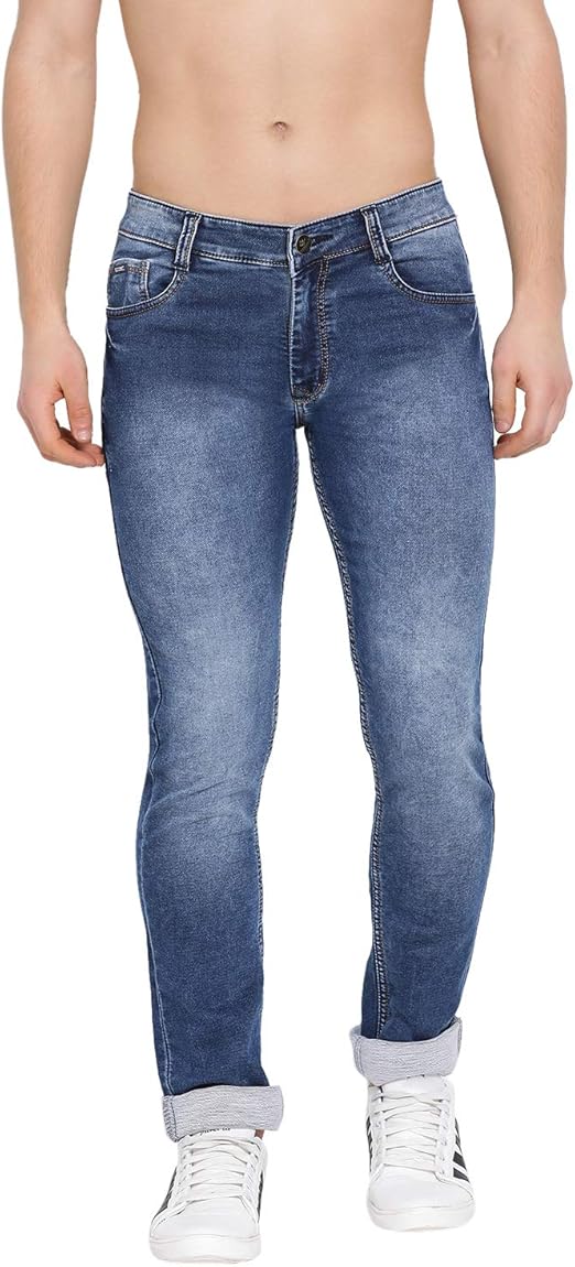 Buy Cobb Men's Blue Slim Fit Casual Cotton Jeans at Amazon.in