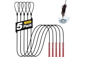 Drainsoon 30 Inches Drain Snake Drain Hair Clog Remover, Upgraded Anti-Break Metal Sink Snake with Nylon Layer, Sink Drain Cl