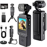 NTMHCTA Mini Body Camera with Audio & Video Recording, Pocket Action POV Camcorder 270° Rotation 1080P FHD, 64GB Wearable Camera for Security, Work, Guard, Travel