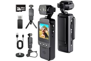 NTMHCTA Mini Body Camera with Audio & Video Recording, Pocket Action POV Camcorder 270° Rotation 1080P FHD, 64GB Wearable Camera for Security, Work, Guard, Travel