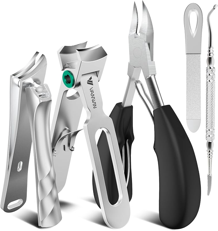 Coupe-Ongles pour Ongles Épais – Kit Professionnel 5-en-1 avec Coupe-Ongles Large Ouverture 37 mm, Coupe-Ongles Inclinés, Manches Longs, Acier Inoxydable, pour Adultes et Seniors — photo 1 sur 7