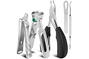 VANWIN Toenail Clippers for Seniors Thick Toenails, Large Toe Nail Clippers for Men Thick Nails with 37mm Wide Opening, Heavy Duty Ingrown Toenail Clippers with Long Handle Sharp Slanted Nail Cutter