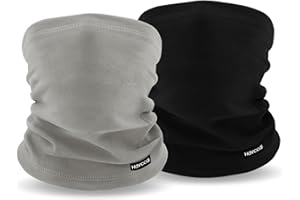 Havccdi Kids Winter Neck Warmer, 2pcs Fleece Neck Gaiter Ski Mask for Boys Girls Windproof Face Cover Scarf for Cold Weather