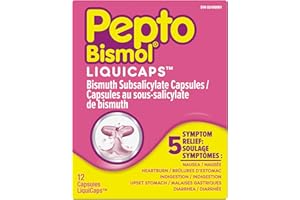 Pepto Bismol Liquicaps, Upset Stomach Relief, Diarrhea Relief, Heartburn, Nausea, Indigestion, Upset Stomach, 12 Count