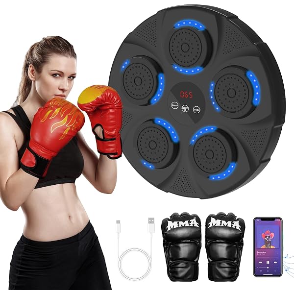 Painel De Boxe Máquina De Boxeo Con Música Y Bluetooth - 9 Modos, 9 ...