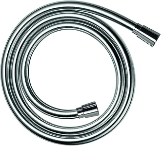 Chrome, 1.60 m: hansgrohe Isiflex Shower Hose 1.60 m, Anti-Kink and Tangle Free, Chrome Effect