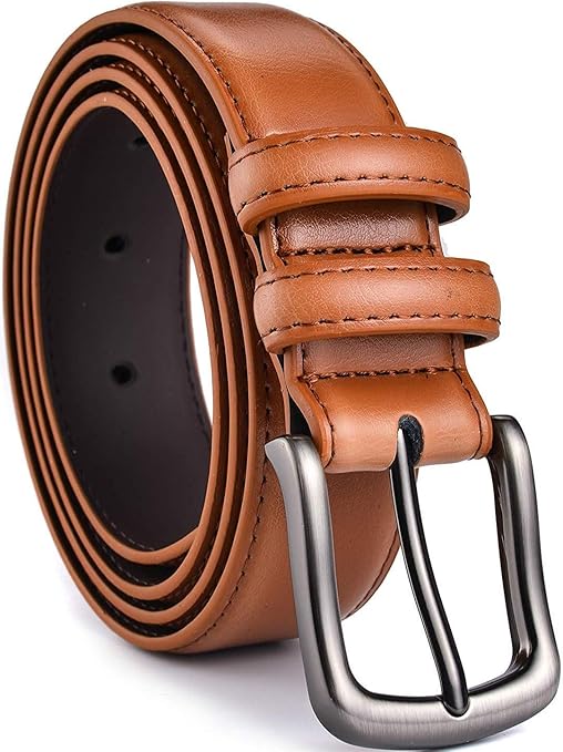 Men's Belt, Men Genuine Leather Dress Belt with 1 1/4" Wide