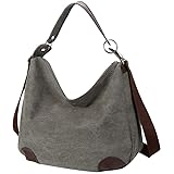 Vbiger Umhängetasche Damen Canvas Handtasche Schultertasche Hobo Bag