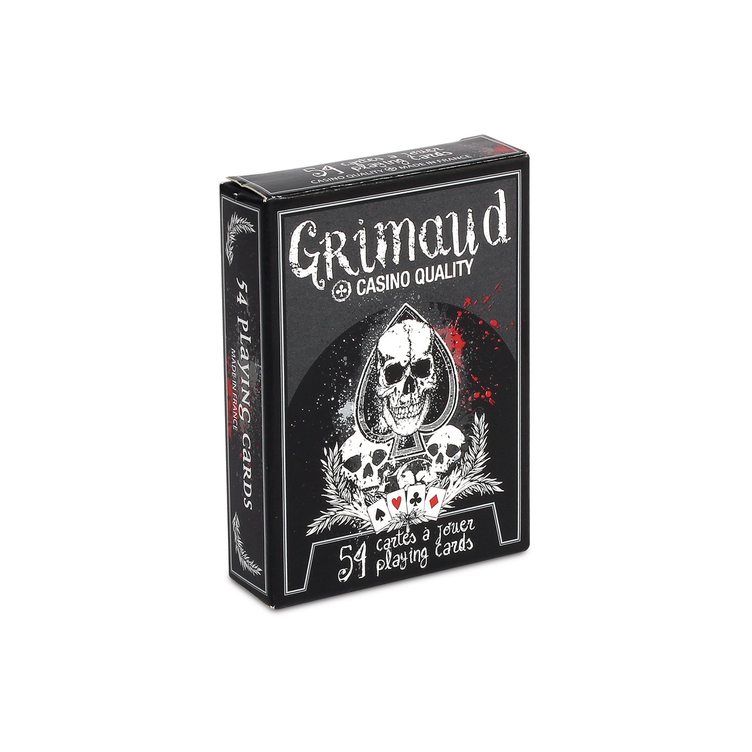 Cartamundi Grimaud 'Death Game' Playing Cards, Designer Skull Artwork, Superior Linen Finish, Poker Size & Standard Index, Great Gift for Card Collectors