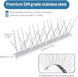 Moyofree 2M Bird Spikes Stainless Steel Pigeon Deterrent for Roofs Windows view 2