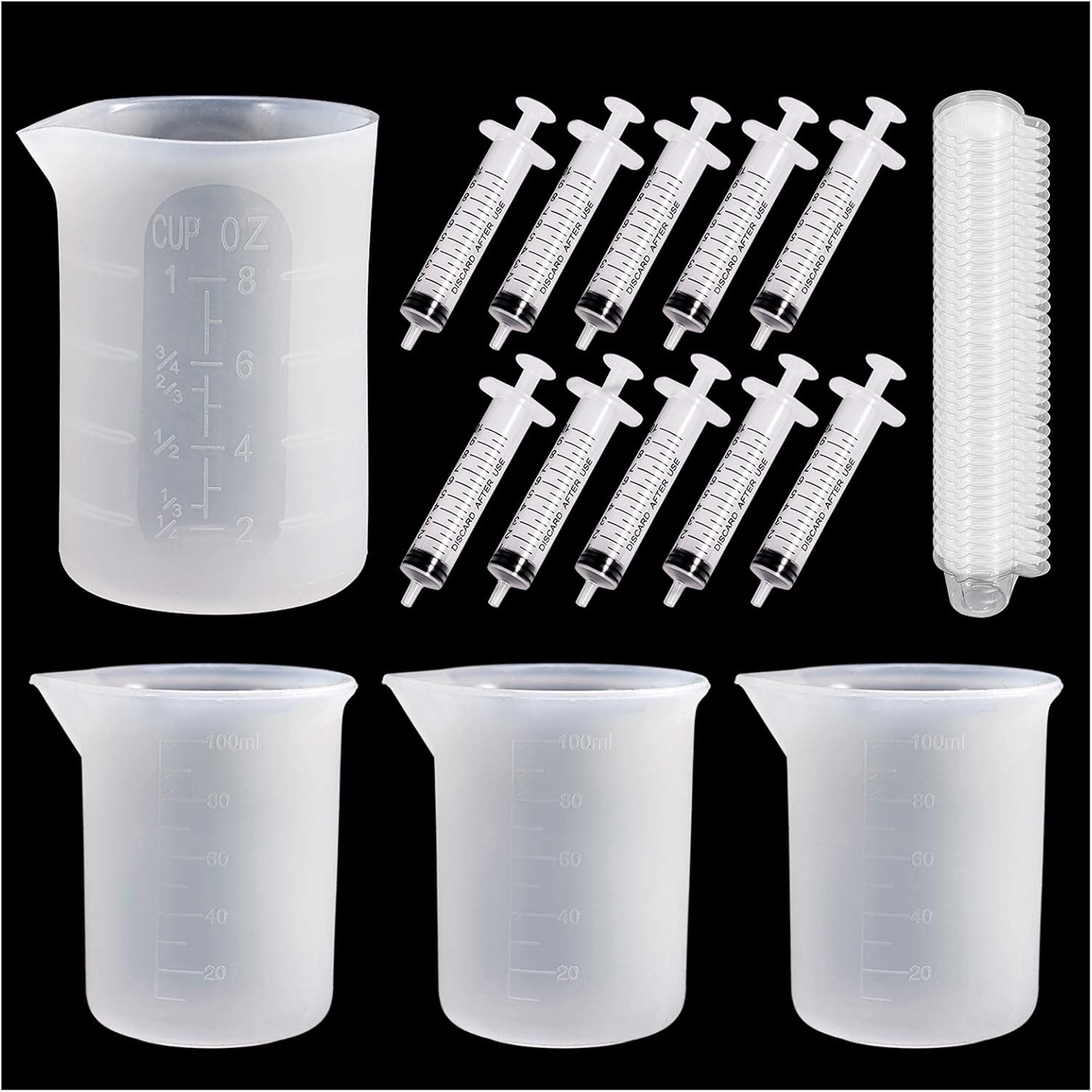 Silicone Measuring Cups Epoxy Measuring Cups Resin Cups with