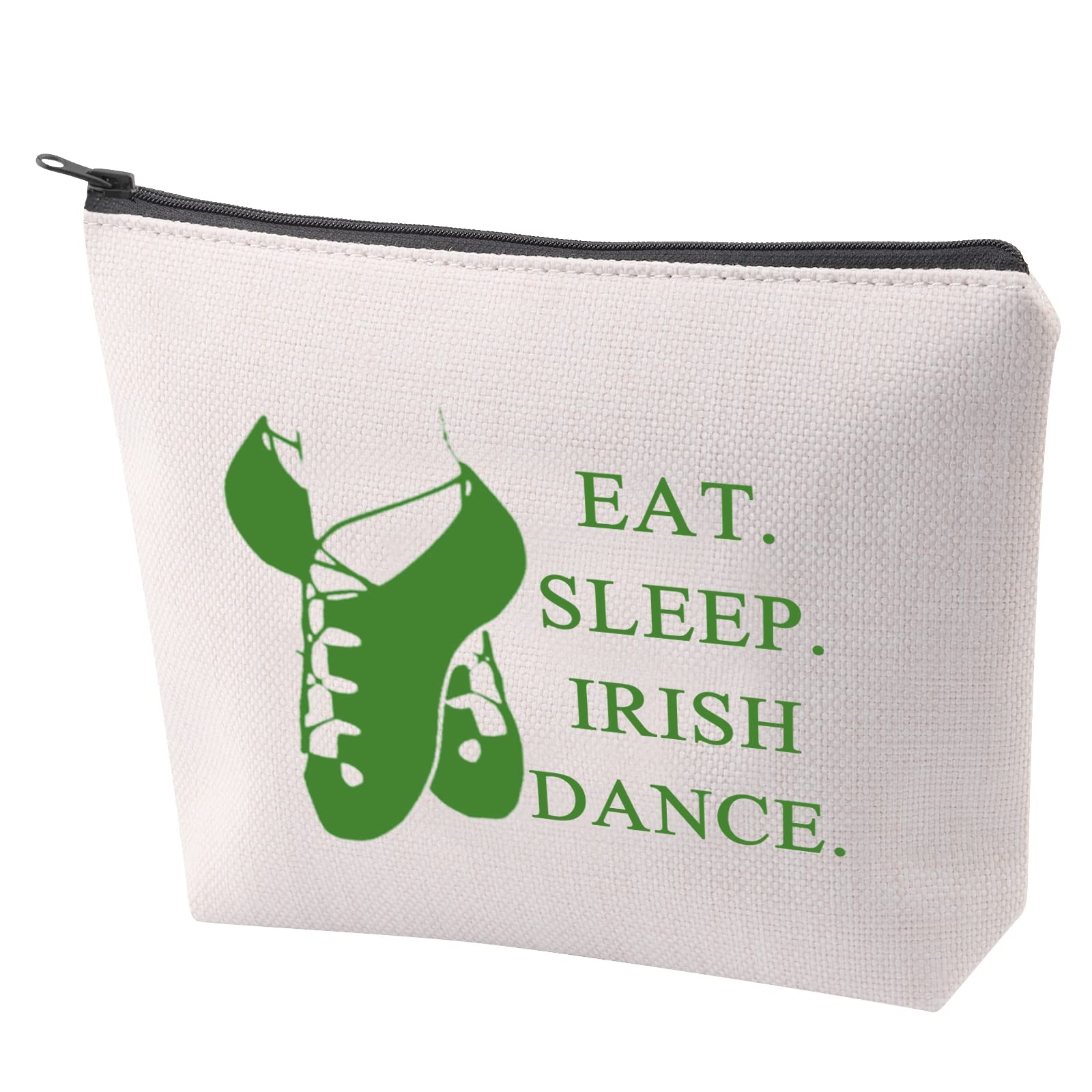 Irish Dance Survival Kit - Eat Sleep Irish Dance Makeup Bag with Zipper - Lover Teacher Coach Gift - Team Inspired Gift