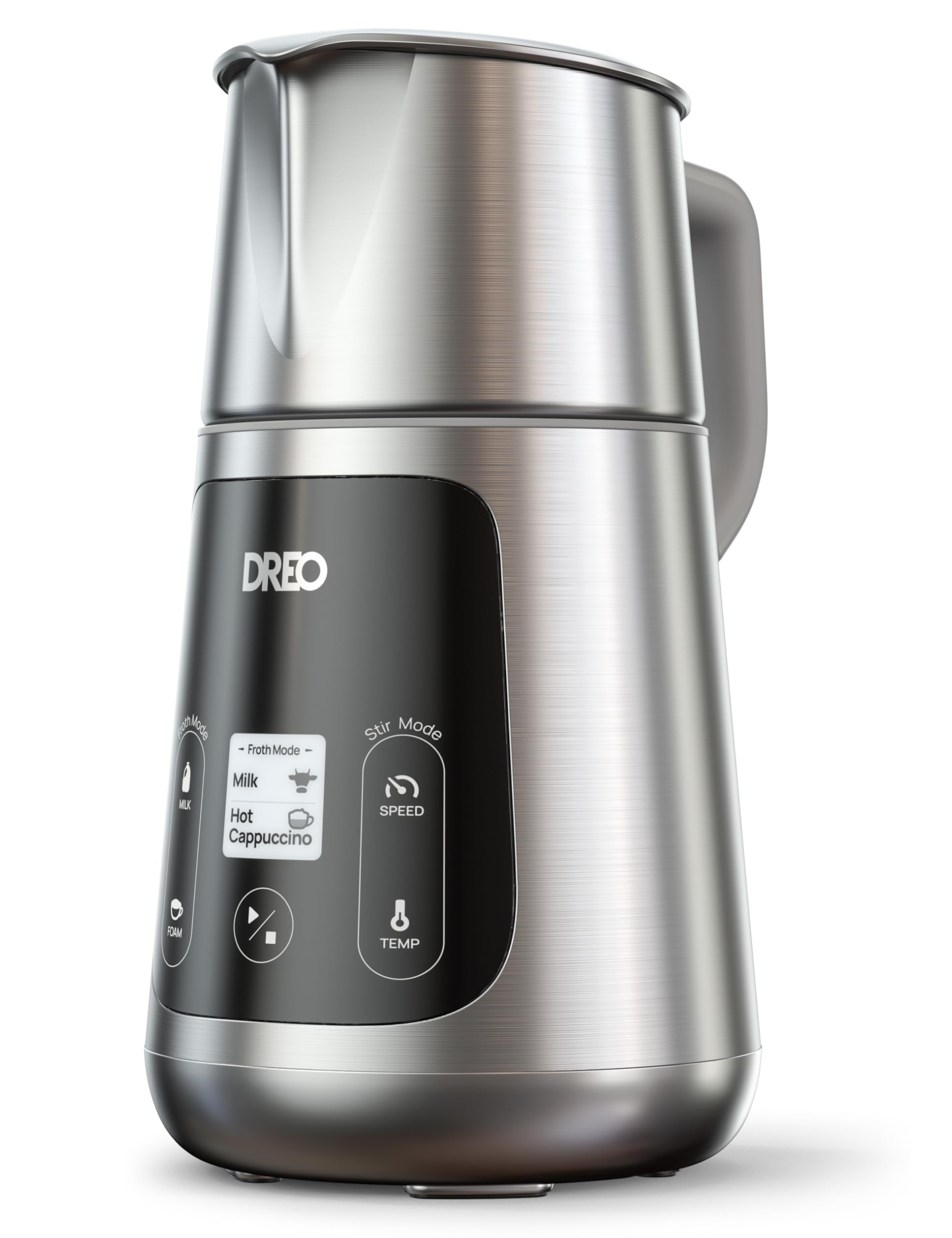 Photo 1 of Dreo All-in-1 BaristaMaker Milk Frother, Electric Foam Frother for Latte Art Microfoam and Coffee, 15oz/450ml Automatic Milk Warmer with 30 Drinks, Dishwasher Safe, Dairy/Plant-Based Milk