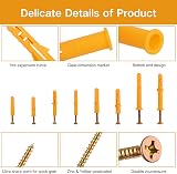 Sheryl&Rain 100Pcs Screws & Wall Plugs Set M6 M8 4 Sizes Rawl Plug Kit view 6