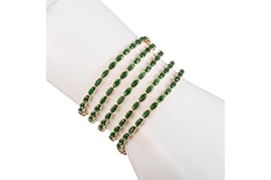 YoungJewl 1 Yards Zircon Crystal Rhinestones Close Chain Ellipsoid Beaded Trim for Sewing Craft DIY Decoration（5X3MM Green）