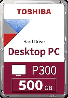 TOSHIBAP300 500GB 7200RPM 3.5" SATA HDD 'Bulk' (HDWD105UZSVA)