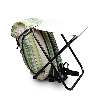 Chic Ultralight Backpack Cooler Chair - Compact Lightweight and Portable Folding Stool - Perfect for Outdoor Events, Travel, Hiking, Camping, Beach, Parades, Elders, Metro, Regular Use& More