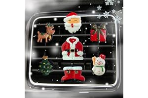 MAXTECH Christmas Air Vent Clips, 7 Pcs Cute Xmas Car Air Fresheners Vent Clips for Women Men Merry Christmas Air Vent Decorations Christmas Car Accessories for Girls Boys