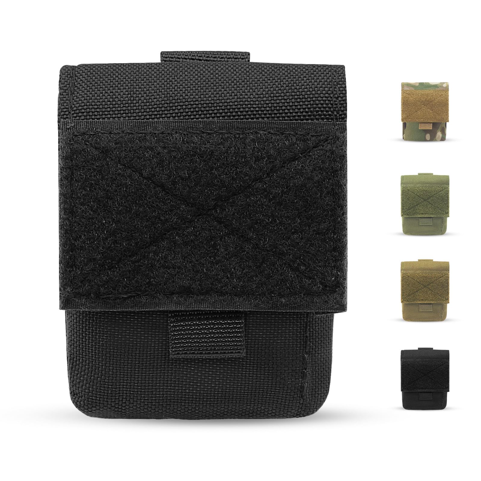 Waist Bag, Black Nylon EDC Pouch Pocket Organizer, Small Universal Outdoor Waist Bag for Small Tools Hiking Sports Cycling Jogging