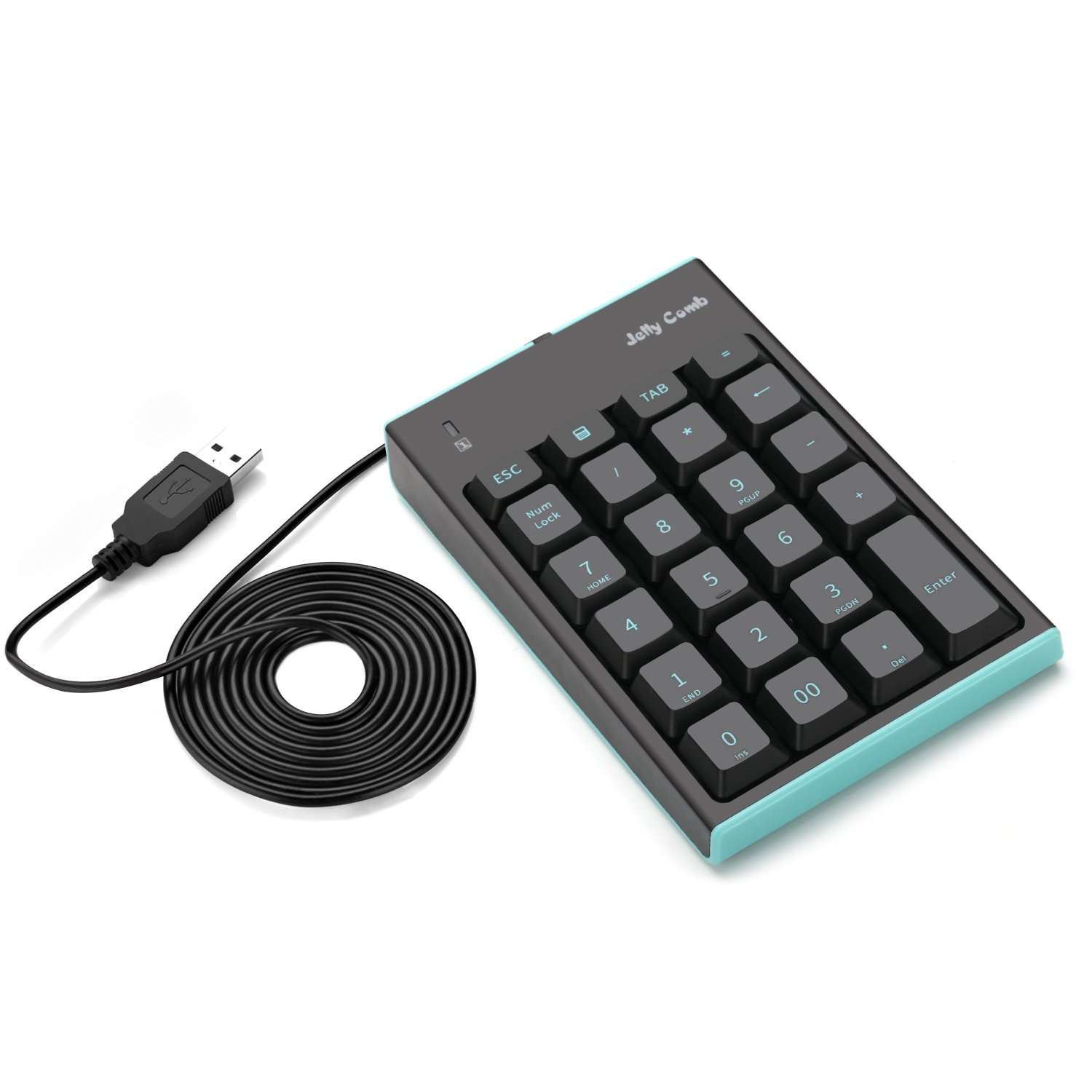 אלקטרוניקה Numeric Keypad, Jelly Comb Portable Slim USB Number Pad