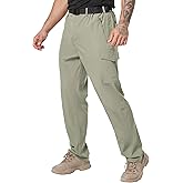NATUVENIX Hiking Pants Men Lightweight Travel Pants for Men Quick Dry Mens Fishing Pants Water Resistant Cargo Work Pants