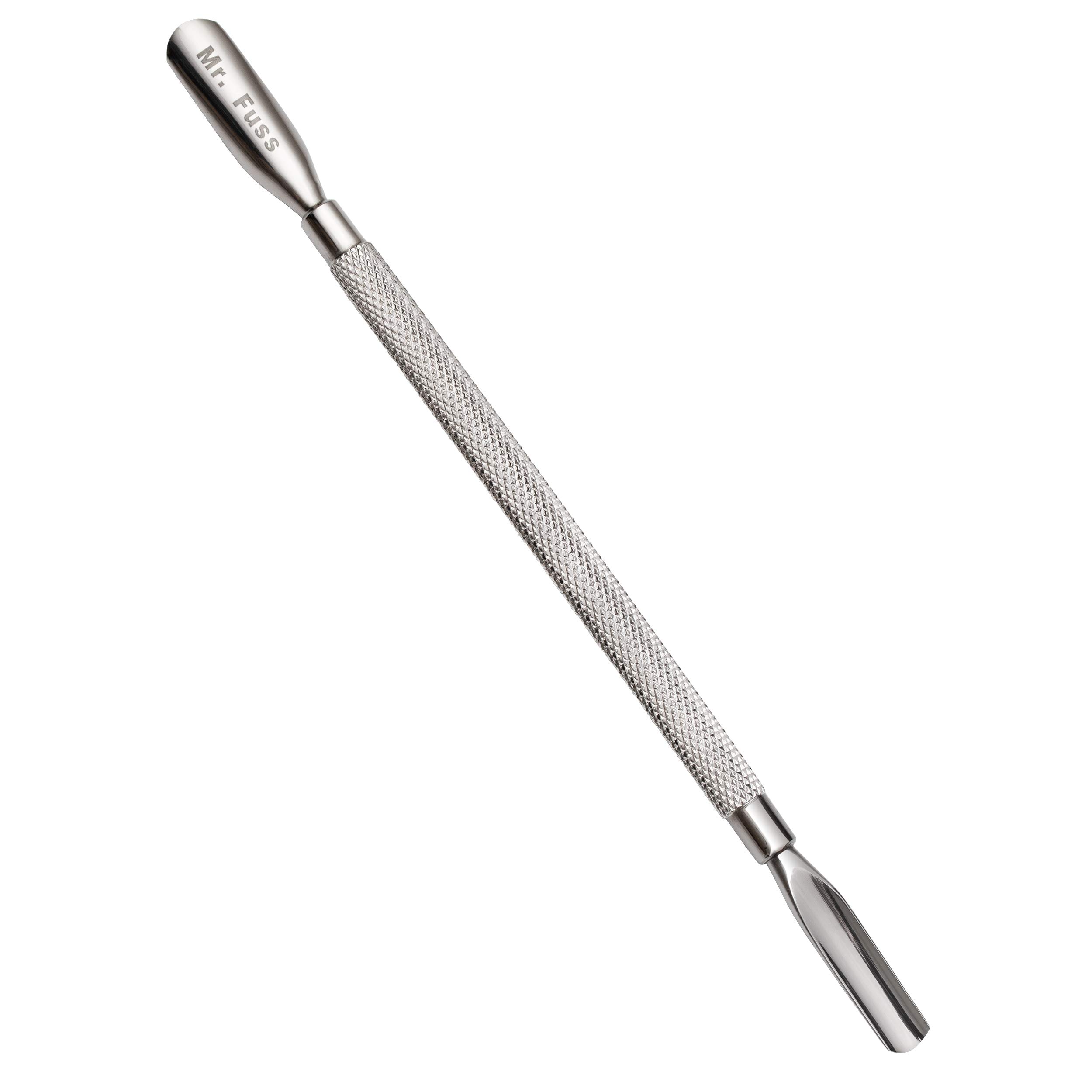 Mr. Fuss® Cuticle Pusher Stainless Steel Double Instrument - Pro Cuticle Pusher - Double Spatula 2 Sizes