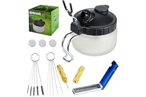 ABEST Multi-Purpose AirbrushCleaning Pot Airbrush Washing kit,with Spray GunCarburetorCleaning Tool Set,5 Cleaning Needles + 