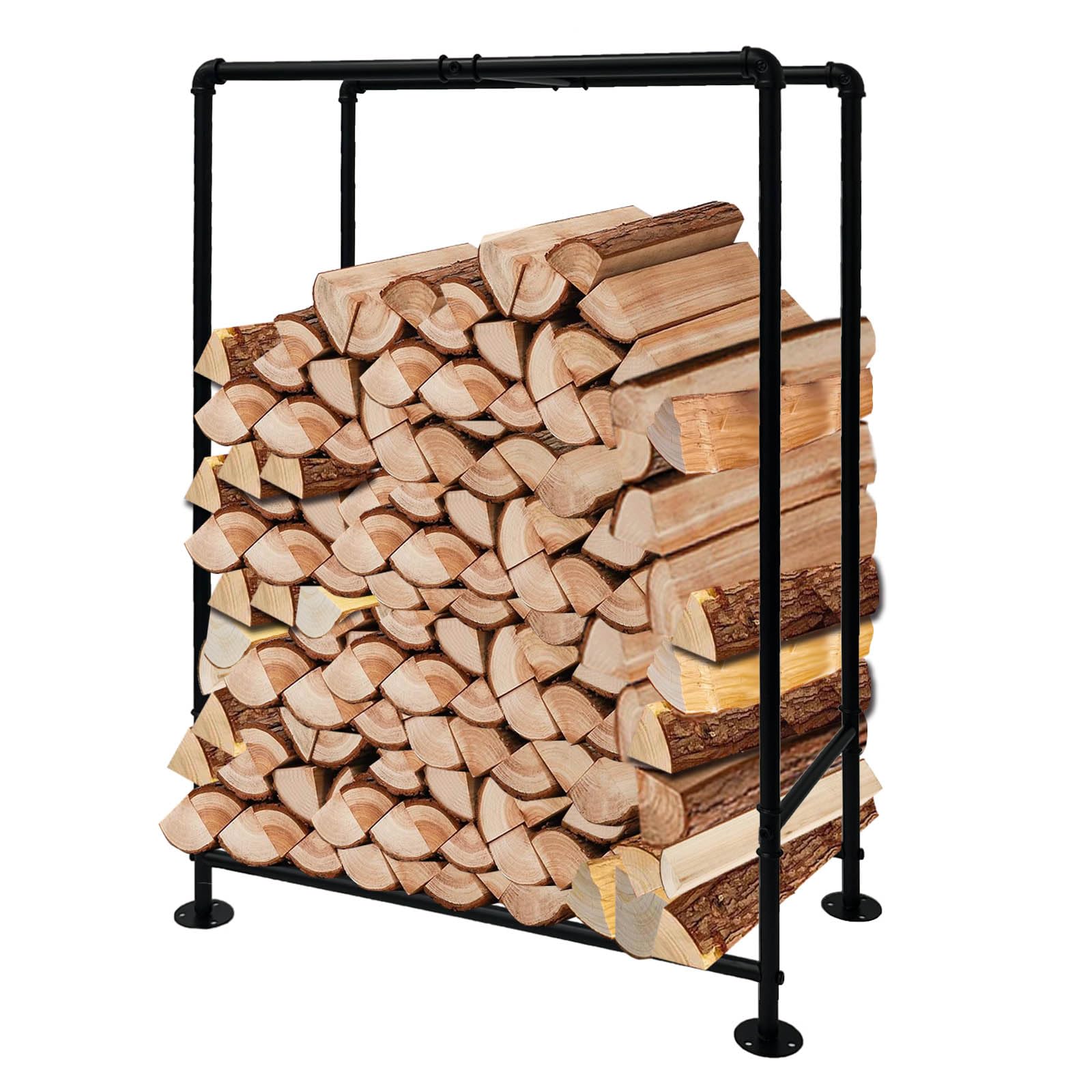 BUKLIYN BUKLYN Firewood Rack Outdoor - 26 * 12 * 36inch, Firewood rack Indoor Coating Fireproof and 