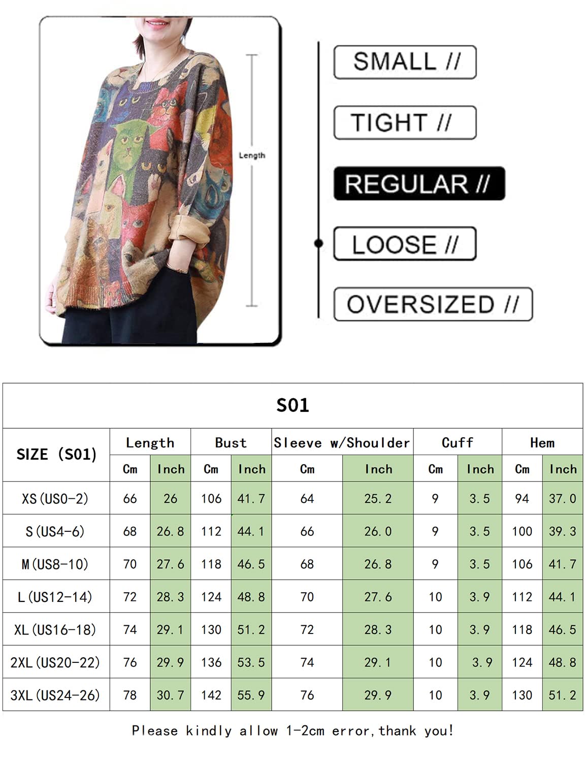 YESNO Women Christmas Sweater Graphic Printed Oversized Pullover Sweaters Casual Loose Knit Tops S01