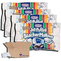 Tribeca Curations | StackerMallows Marshmallows for S'mores Value Pack Bundled by Tribeca Curations, 8 Oz | 4 Bags Includes T
