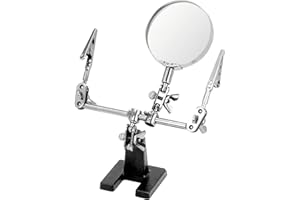 Helping Hand Magnifier Magnifying Glass Jewelry Clamp Holder Soldering Stand