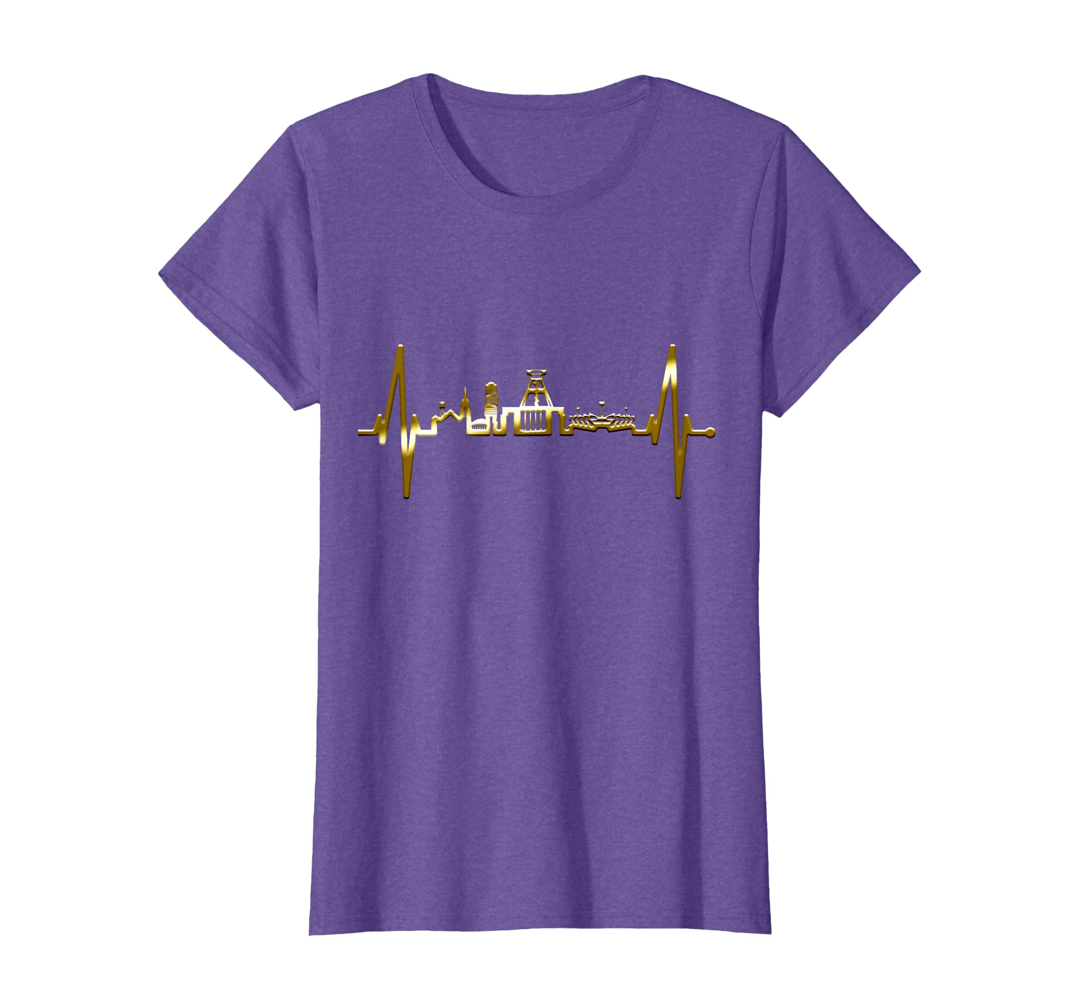 Bochum Skyline Heartbeat Ruhrpott Germany I Love Bochum T-Shirt