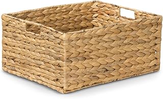 ambico Korb Paul S, M und L Aufbewahrungskorb a. Wasserhyazinthe, Regalkorb, Schrankkorb, erhältlich in den Maßen: 41x34x19 cm, 34x27x16 cm & 27x20x13 cm