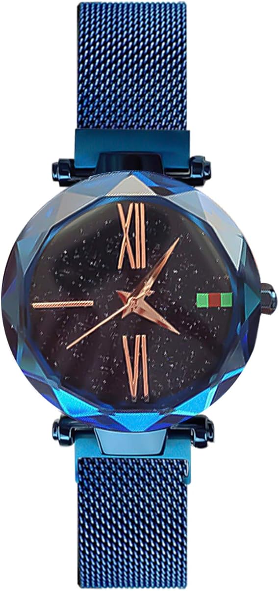 Amazon Rorios 腕時計 レディース かわいい おしゃれ 星空 防水 クォーツ 磁気メッシュバンド シンプル ゴールド 黒 ファッション 女の子 Watch For Women 腕時計 腕時計 通販