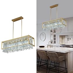LMQNINE 4-Light Dining Room Light Fixture Square