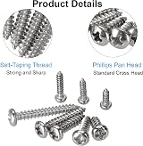 FandWay 304 Stainless Steel Self-Tapping Screws Set M2 M3 M4 Assortment 595Pcs view 5