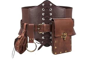 KOTORA Renaissance Costume Sets Corset Waistband Belt Pouch Purse Magic Potion Bottle Skirt Hike Steampunk Medieval Halloween