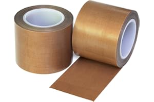 DGXINHONG High-Temperature Teflon Fabric Tape, 2 Inch×33 Feet PTFE Tape for Vacuum Sealer Machine, Hand Impulse Sealers Insulation PTFE Coated Fiberglass Adhesive Tape Waterproof, Heat Resistant, Durable