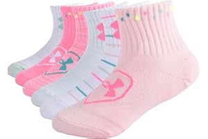 Under Armour girls Multi Pack Quarter Socks (6-pack) Quarter Sock