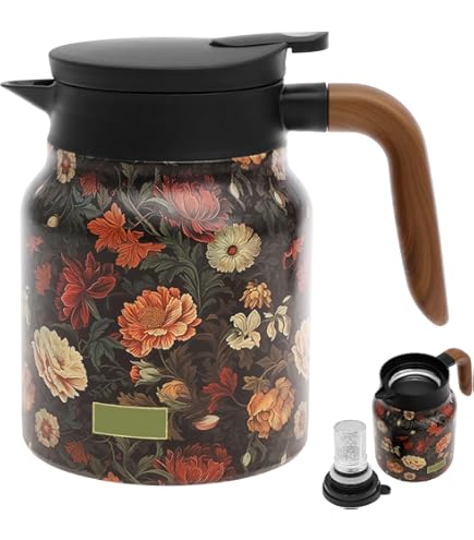 BEEM Verseuse Isotherme - Cafetière Et Théière Pratique - 1 L - Pour Boissons Chaudes Et Froides - Avec Couvercle