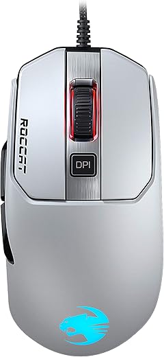 Roccat Kain 122 Aimo RGB Gaming Mouse (16.000 dpi Owl-Eye Sensor, 89G Ultra-Light, tecnologia Titan Click) Bianco