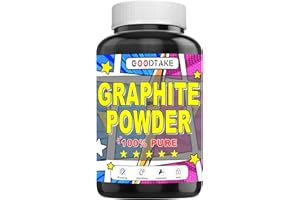 GOODTAKE Pure Graphite Powder, Ultra-Fine Powdered Graphite, Dry Powder Graphite's Lubricant, Powdered Graphite's for Drawing, Sketching, Pencils, Locks, Bearings, Black - 8 Ounces