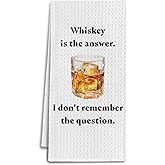 IRTAGANNY Whiskey Gifts Kitchen Towels, Whiskey Lovers Gifts Dish Tea Towels for Kitchen Bar Cart Decor, Gift for Cocktail Lovers Decorative Hand Towel, 16x24 Inches
