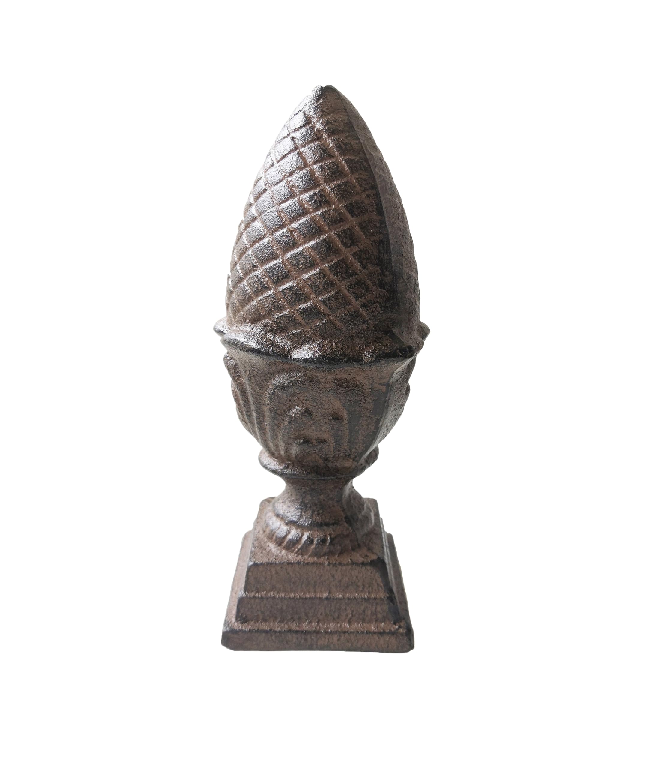 Dehner Pine cones, diameter 8.8 cm, height 22 cm, cast iron, brown decorative figure.