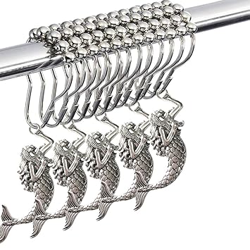 Amazon Com Chictie Rustproof Shower Curtain Hooks Rings Vintage