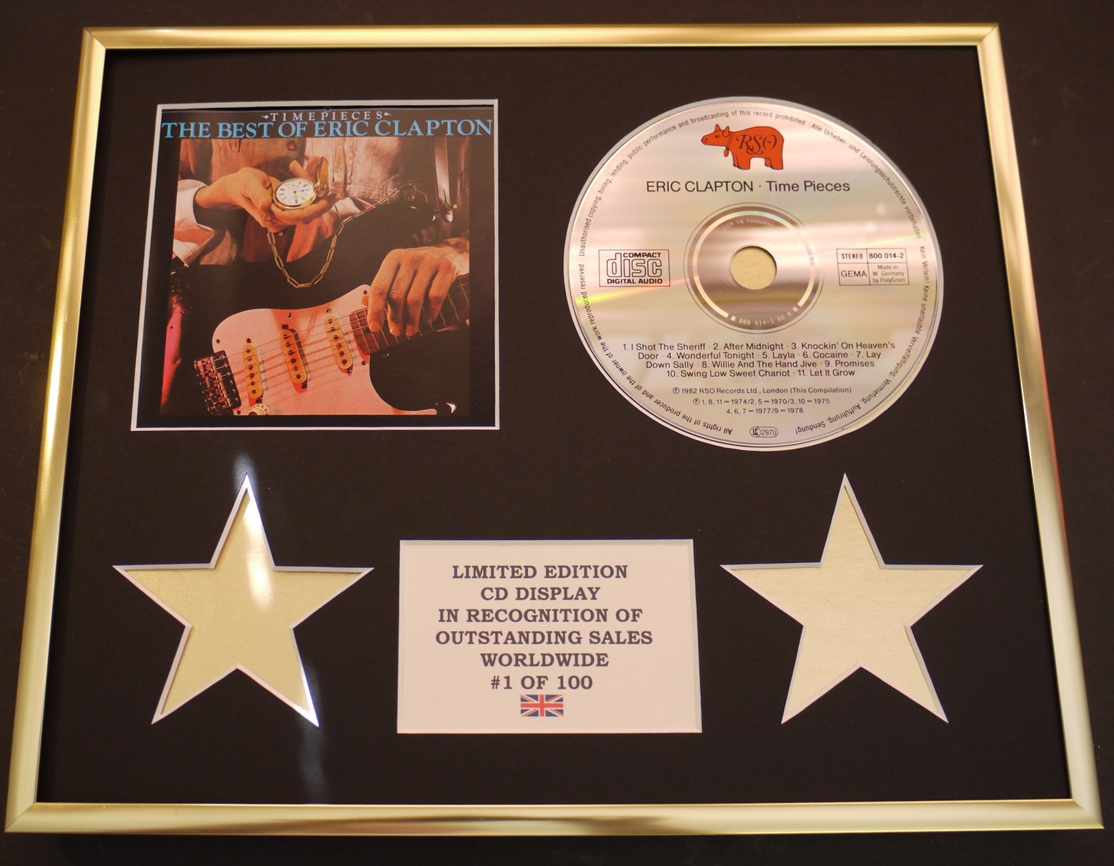ERIC CLAPTON/CD DISPLAY/LIMITED EDITION/COA/TIMEPIECES - THE BEST OF ERIC CLAPTON